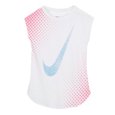 Nike Girls' multi-coloured logo print top